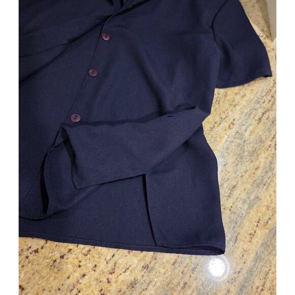 Vtg Joie de Vie Dress Set Sz 10 Button Shirt Blue Floral Embroidered Side Slits - Picture 5 of 16